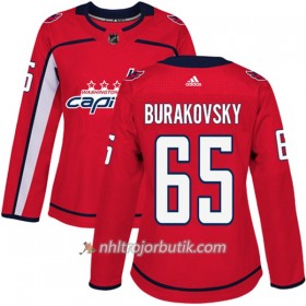 Dame Ishockey Washington Capitals Tröja Andre Burakovsky 65 Adidas 2017-2018 Röd Authentic